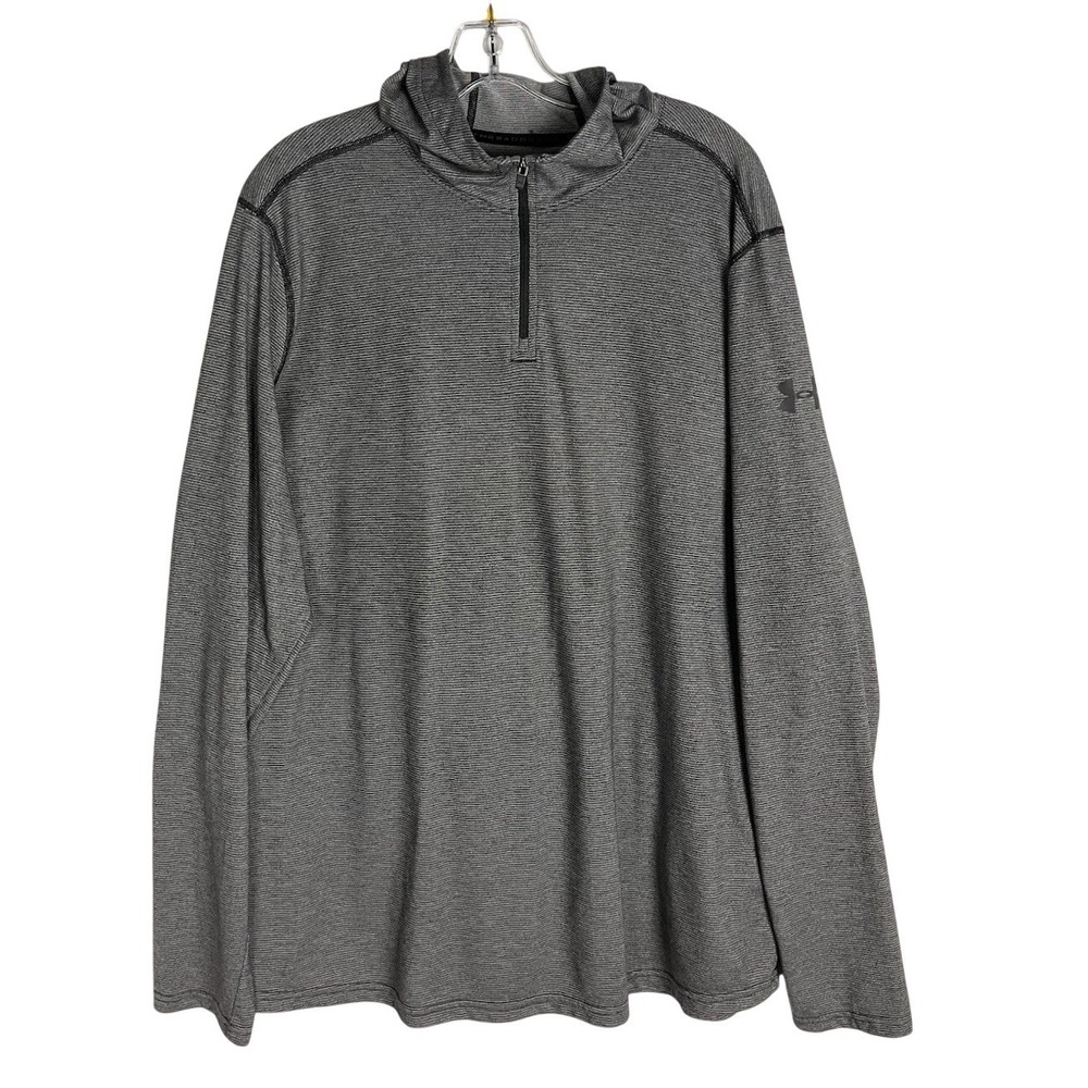 Under Armour Heat Gear Mens XL/TG Shirt Hoodie Pullover‎ Gray Loose Lightweight